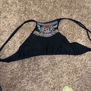 black bathing suit top